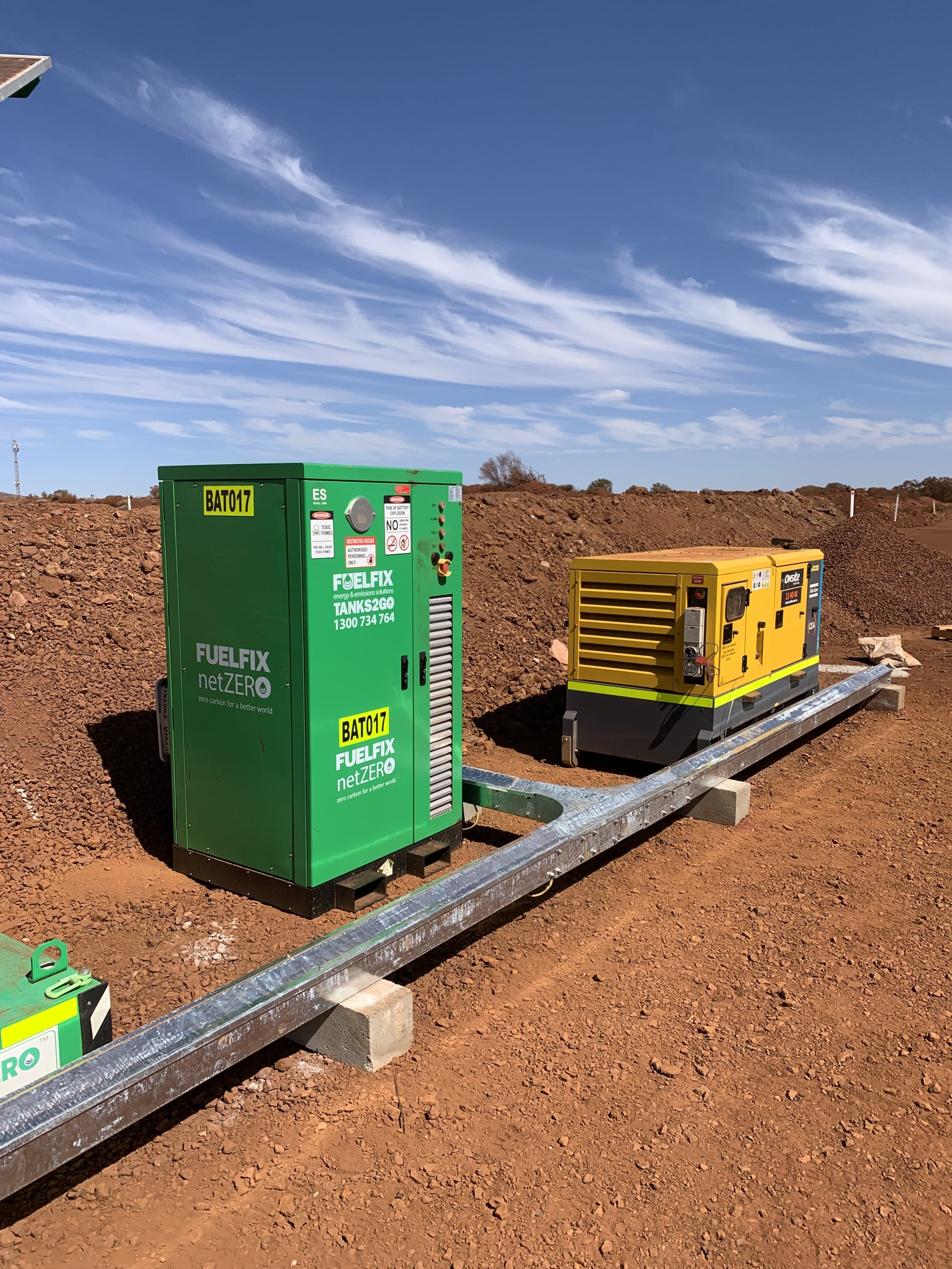 BESS energy storage system fuelfix ESU25 on site